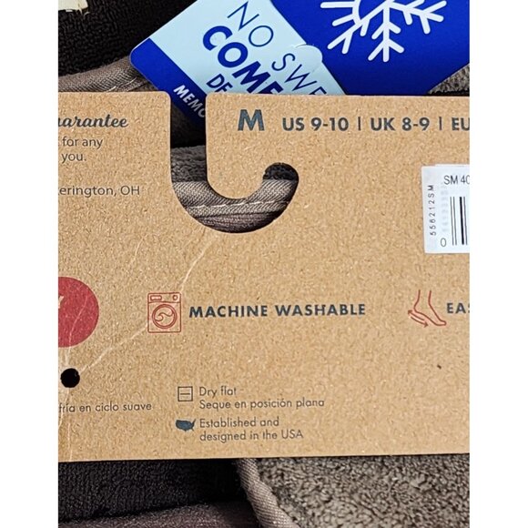Dearfoam Memory Foam Slippers, Machine Washable, Medium US 9-10, Easy On/Off - Picture 13 of 16